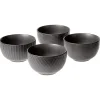 Bol en grès noir x4^Gifi Outlet
