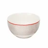 Bol en porcelaine motif esprit campagne rouge gris^Gifi New
