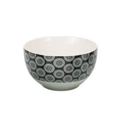 Bol en porcelaine motif rosace noir blanc^Gifi