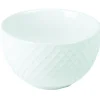 Bol grès embossé blanc crème x4^Gifi Clearance