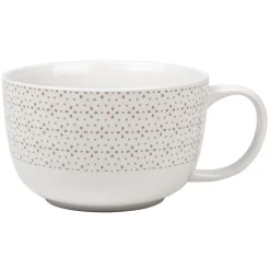 Bol jumbo blanc à motif taupe^Gifi Online