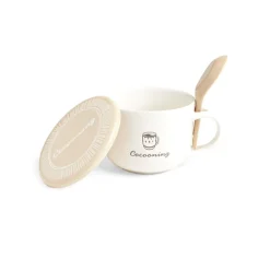 Bol jumbo 62cl avec cuillère et couvercle cocooning^Gifi