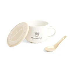 Bol jumbo 62cl avec cuillère et couvercle cocooning^Gifi