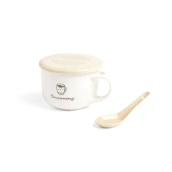 Bol jumbo 62cl avec cuillère et couvercle cocooning^Gifi