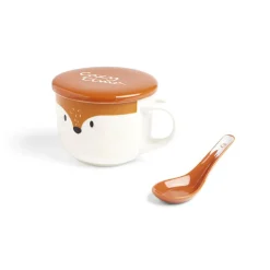 Bol jumbo 62cl avec cuillère et couvercle renard^Gifi Discount