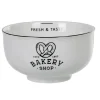 Bol petit déjeuner blanc message bakery bretzel noir^Gifi Outlet