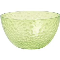 Bol plastique vert martelé x4^Gifi