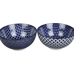 Bol rond Olympe motif graphique bleu blanc^Gifi Discount