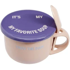 Bol soupe jumbo 62cl et cuillère porcelaine fun^Gifi Best