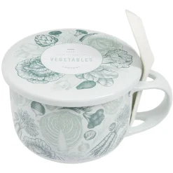 Bol soupe jumbo 62cl et cuillère porcelaine nature^Gifi New