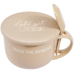 Bol soupe jumbo 62cl et cuillère porcelaine cocooning^Gifi Clearance