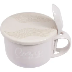 Bol soupe jumbo 62cl et cuillère porcelaine cocooning^Gifi Clearance
