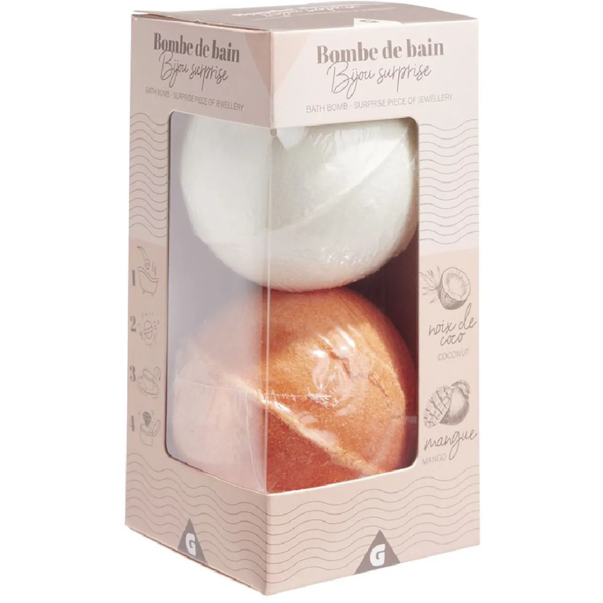 Hot Gifi Bombe de bain surprise x2 avec bijou caché