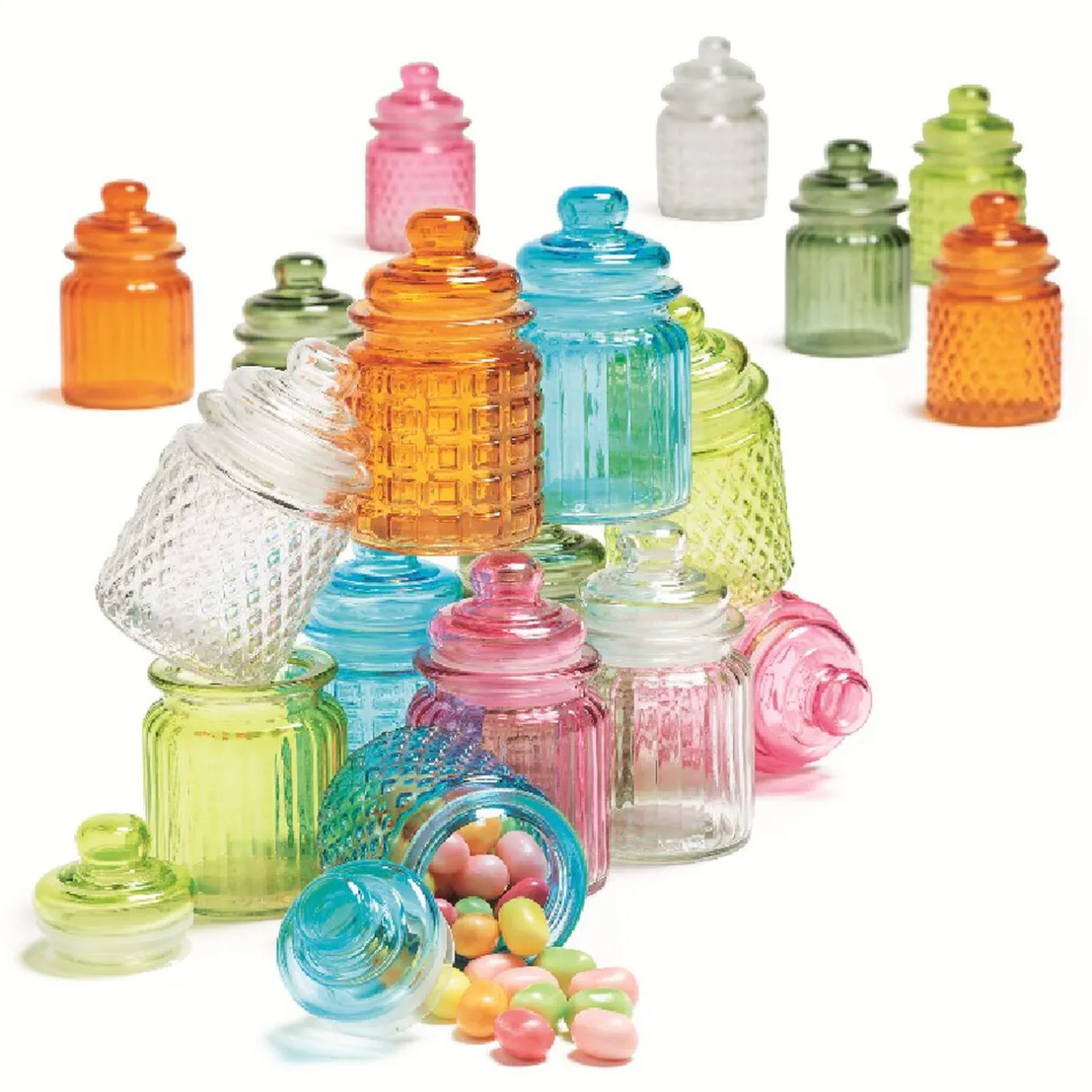 Bonbonnière colorée en verre^Gifi New