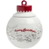 Bonbonnière en céramique décor Noël rouge blanc^Gifi Discount