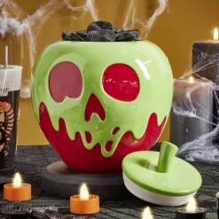 Bonbonnière Halloween Disney Villains rouge et vert Ø20xH22,5cm^Gifi