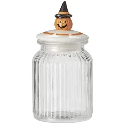 Bonbonnière transparente couvercle déco citrouille Halloween 1L^Gifi Outlet