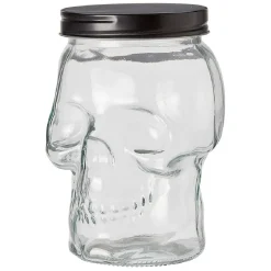 Bonbonnière transparente design Tête de mort Halloween 1,5L^Gifi