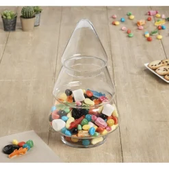 Bonbonnière transparente forme sapin^Gifi