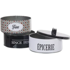 Rangement|Gifi Boîte à 3 compartiments carreaux de ciment noir et blanc