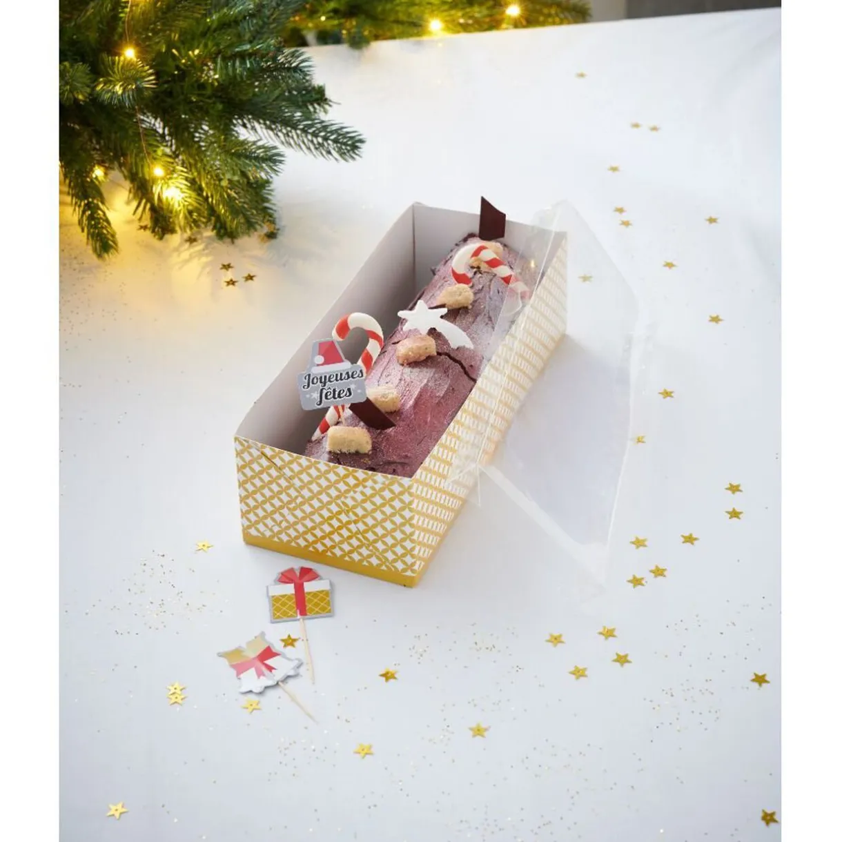 Boîte à bûche en carton^Gifi