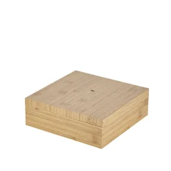 Hot Gifi Boîte à bijoux avec miroir à led en bambou