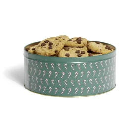Boîte à biscuits de Noël ronde en métal rouge et vert x3^Gifi New