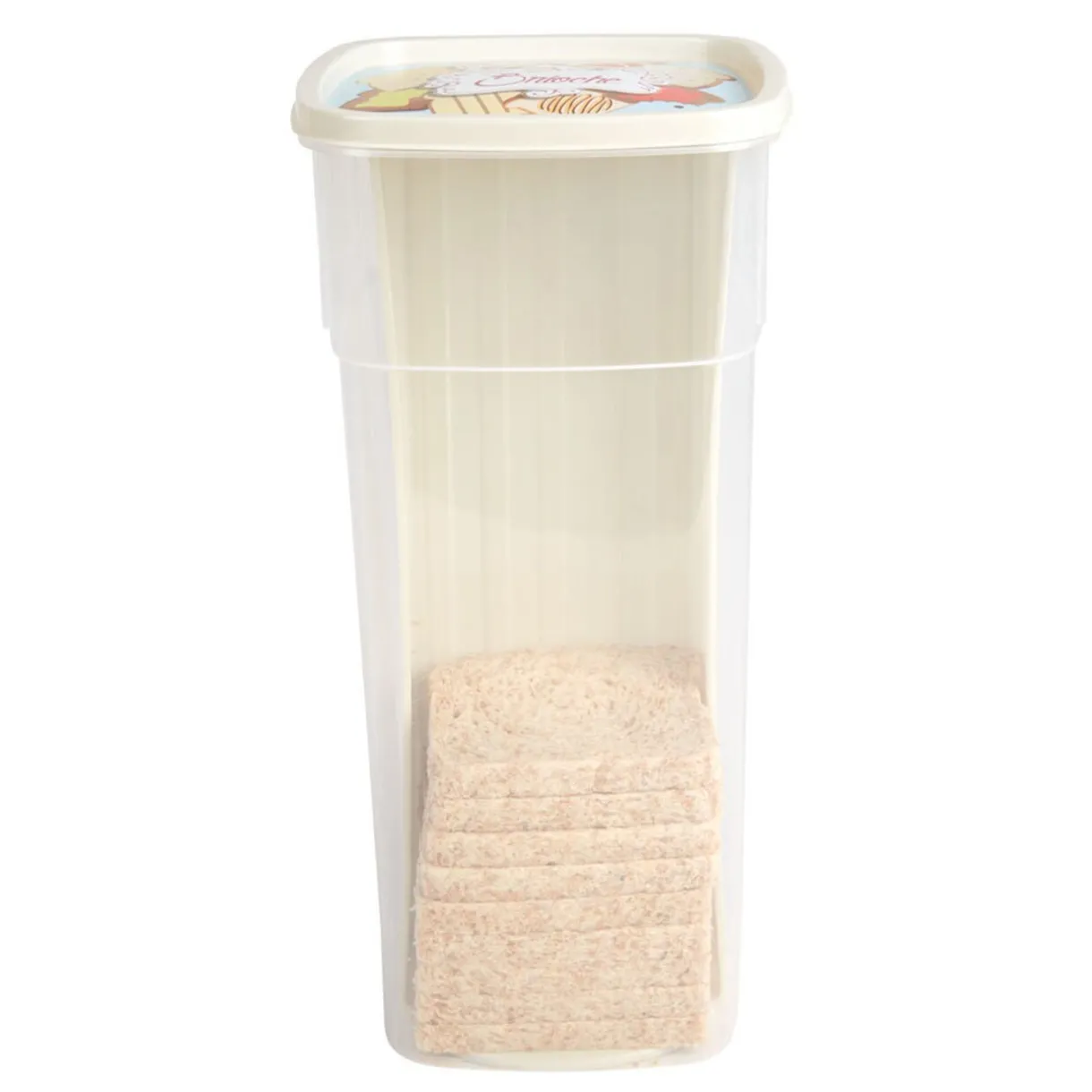 Boîte à brioches et pains de mie avec couvercle décoré^Gifi Sale