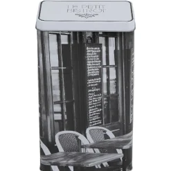 Boîte à café rectangulaire design bistrot noir et blanc^Gifi Clearance