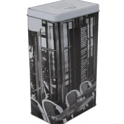 Boîte à café rectangulaire design bistrot noir et blanc^Gifi Clearance