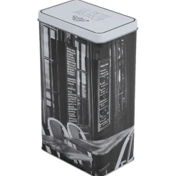 Boîte à café rectangulaire design bistrot noir et blanc^Gifi Clearance