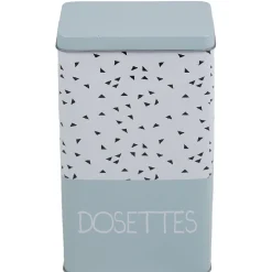 Boîte à café rectangulaire vert d'eau blanc et noir^Gifi Online