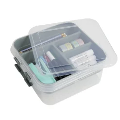 Rangement|Gifi Boîte à compartiments 2 niveaux de rangement 26x25xH11cm