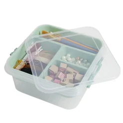 Rangement|Gifi Boîte à compartiments 2 niveaux de rangement 26x25xH11cm