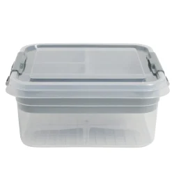 Rangement|Gifi Boîte à compartiments 2 niveaux de rangement 26x25xH11cm