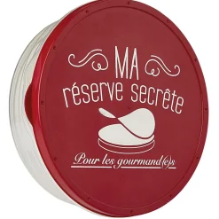 Boîte à crêpes ronde avec couvercle design rouge^Gifi Clearance