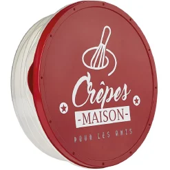 Boîte à crêpes ronde avec couvercle design rouge^Gifi Clearance