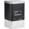 Boîte à farine en métal noir design flour - 10,7x10,7xH.17,5cm^Gifi Sale
