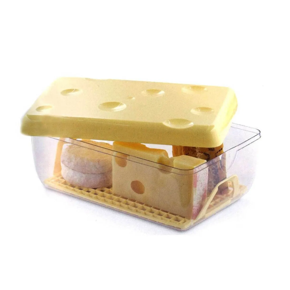Boîte à fromage avec couvercle transparente et jaune 3 L^Gifi Sale