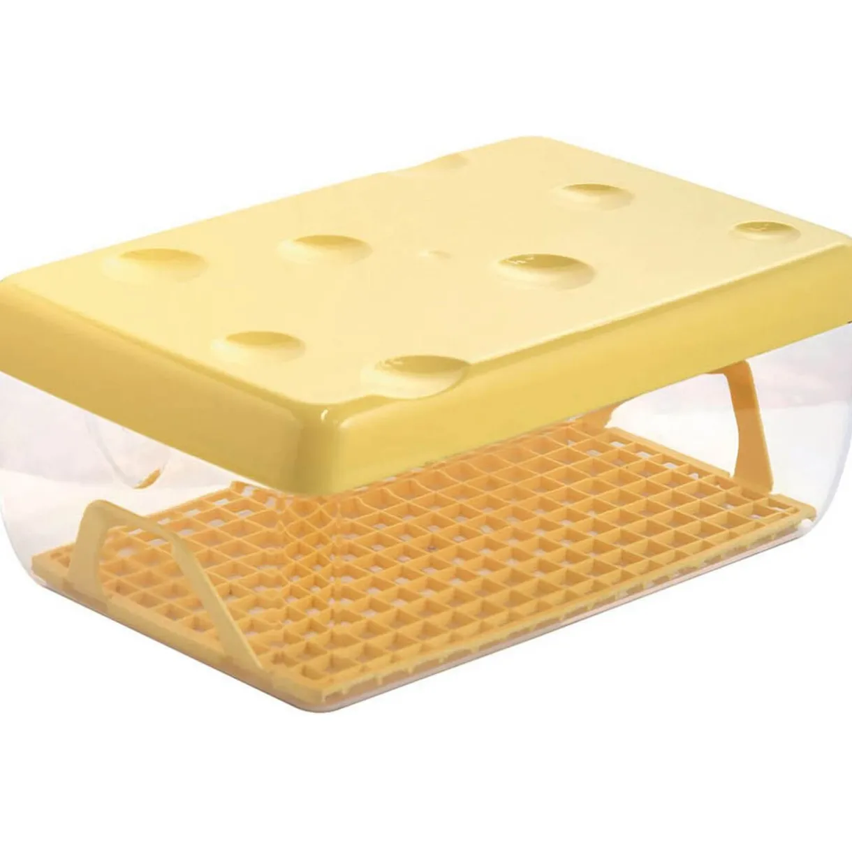 Boîte à fromage avec couvercle transparente et jaune 3 L^Gifi Sale