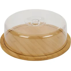 Boîte à fromage bambou et plastique Ø28,5xH9cm^Gifi Sale