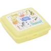 Boîte à goûter carrée plastique jaune 15x14,5xH5cm^Gifi Hot