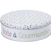 Boîte à gourmandises ronde blanche motif pois multicolores^Gifi Hot