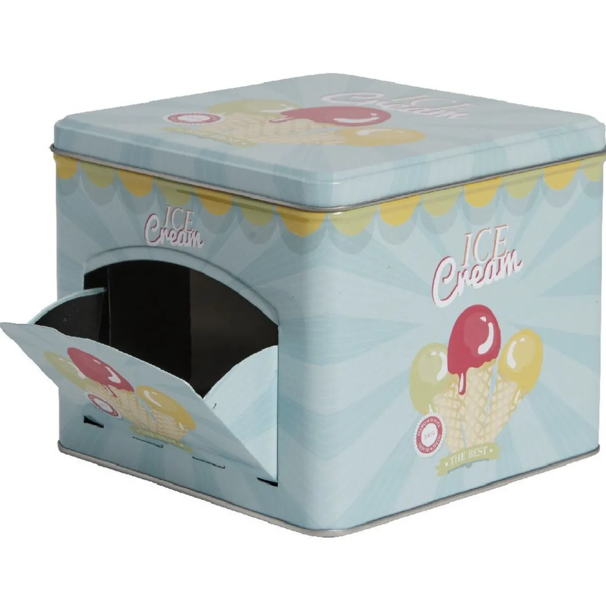 Boîte à gâteaux bleue décor glace multicolore^Gifi Sale