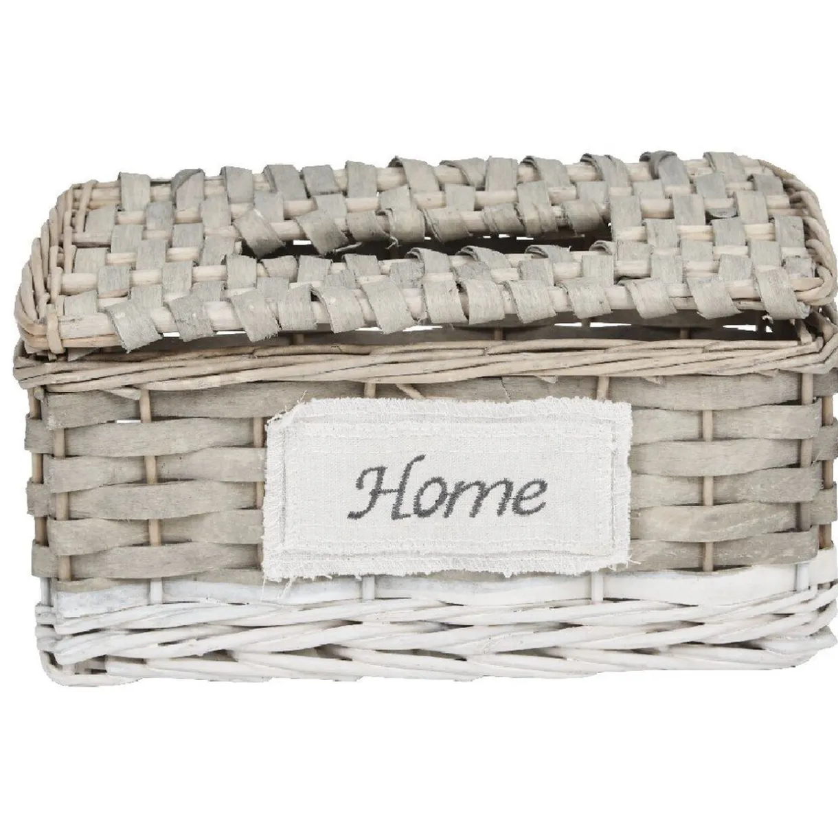 Rangement|Gifi Boîte à mouchoirs tressé blanc et naturel HOME