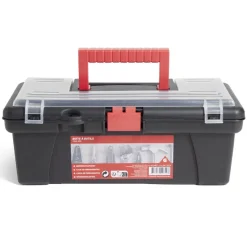 Best Gifi Boîte à outils plastique noir et rouge 30x14xH11cm