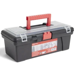 Best Gifi Boîte à outils plastique noir et rouge 30x14xH11cm