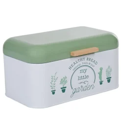 Boîte à pain My little garden alu bambou blanche et verte^Gifi Outlet