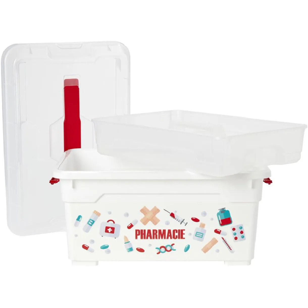 Rangement|Gifi Boîte à pharmacie blanche et rouge