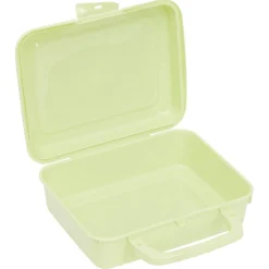 Boîte à sandwich rectangulaire avec anse plastique jaune 16x20xH7cm^Gifi New